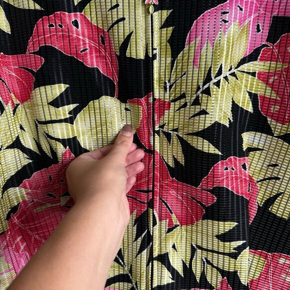 JOSEPH RIBKOFF Jacket Womens Size L Colorful Floral Full Zip Tropical Resortwear - Picture 8 of 14